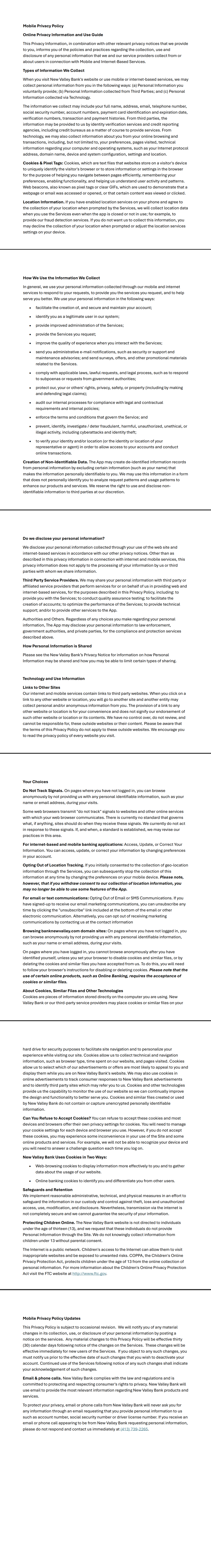 Mobile App Privacy Policy